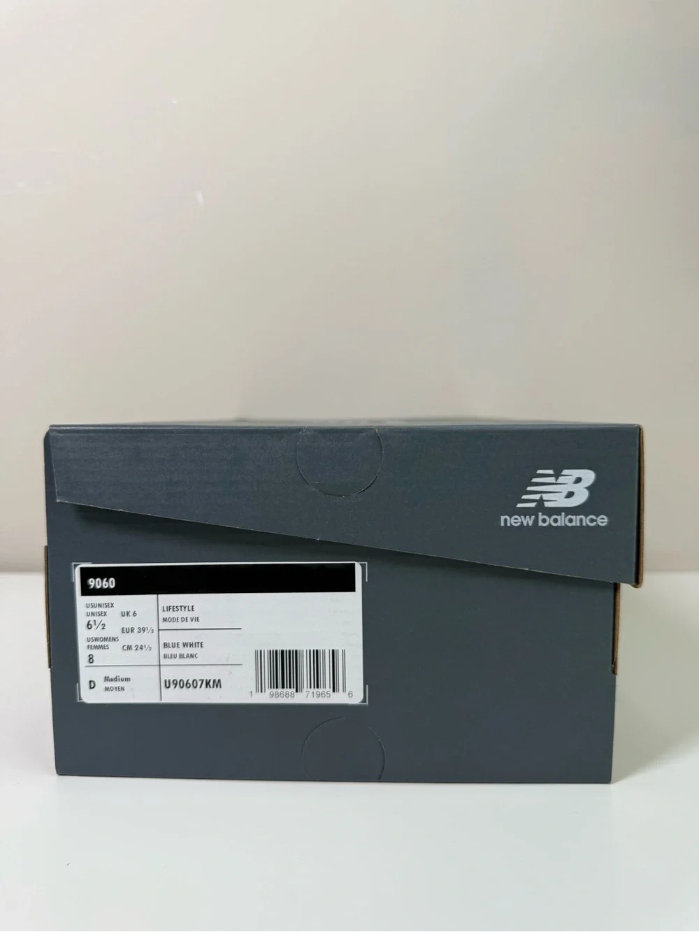 New Balance Empty 9060 Shoe Box Gray Storage Display Gift Box